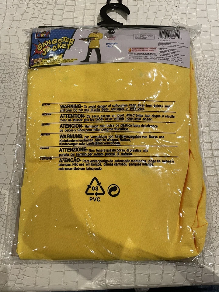 Arte Pop Gángster Cómic La Máscara Dibujos Animados Adulto Hombre Disfraz Banana Amarillo Chaqueta Foto 4 de 4