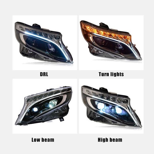 Dynamisch LED Scheinwerfer mit Blinker für Mercedes Benz V-Klasse W447 2016-2023 - Bild 11 von 16