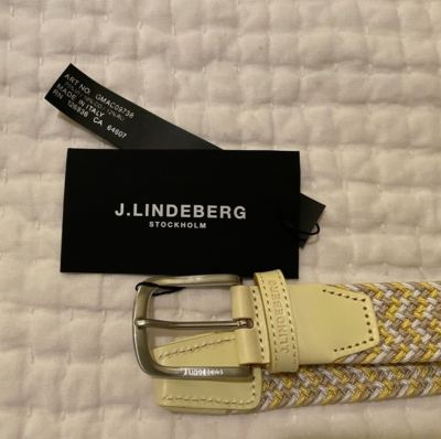 J Lindeberg Men's Bubba Elastic Golf Belt GMAC09738 K056 Wax J Lindeberg Men's Bubba Elastic Golf Belt GMAC09738 K056 Wax