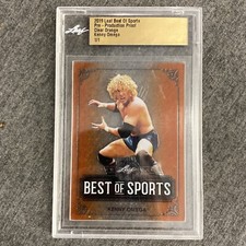 Kenny Omega 2019 Leaf Best of Sports Pre-Production Proof Clear Orange 1/1