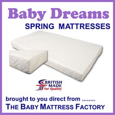British Made Kinderbettmatratze - Vollfederkernmatratze Deluxe Bezug 120 x 60 x 10 cm 