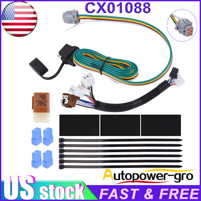 Custom Vehicle 4 Way Flat Trailer Wiring Harness Kit Fit Nissan Pathfinder; QX60