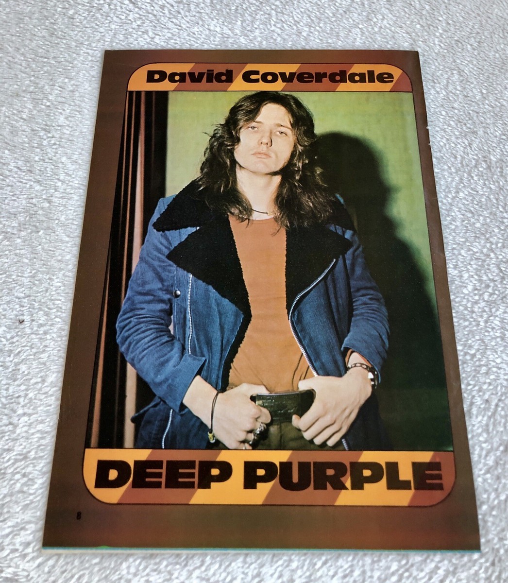 DEEP PURPLE 1974 DAVID COVERDALE Clipping Poster Swedish Music