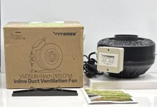 New VIVOSUN 4inch Inline Duct Ventilation Fan Variable Speed Control 203 CFM