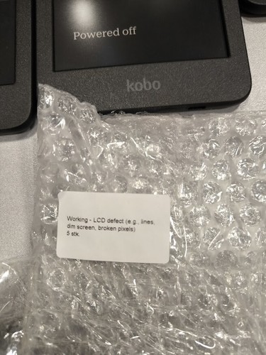 Lot of 5 Kobo N365 & N367 eReaders - Used, Screen Defect - Afbeelding 2 van 13
