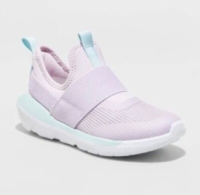 All In Motion Girl's ''Silver'' Sneakers - Purple Size 3