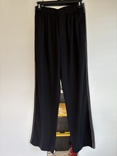 Vince Black Side Stripe Tuxedo Track Suite Leisure Wide Leg Women  s S/P