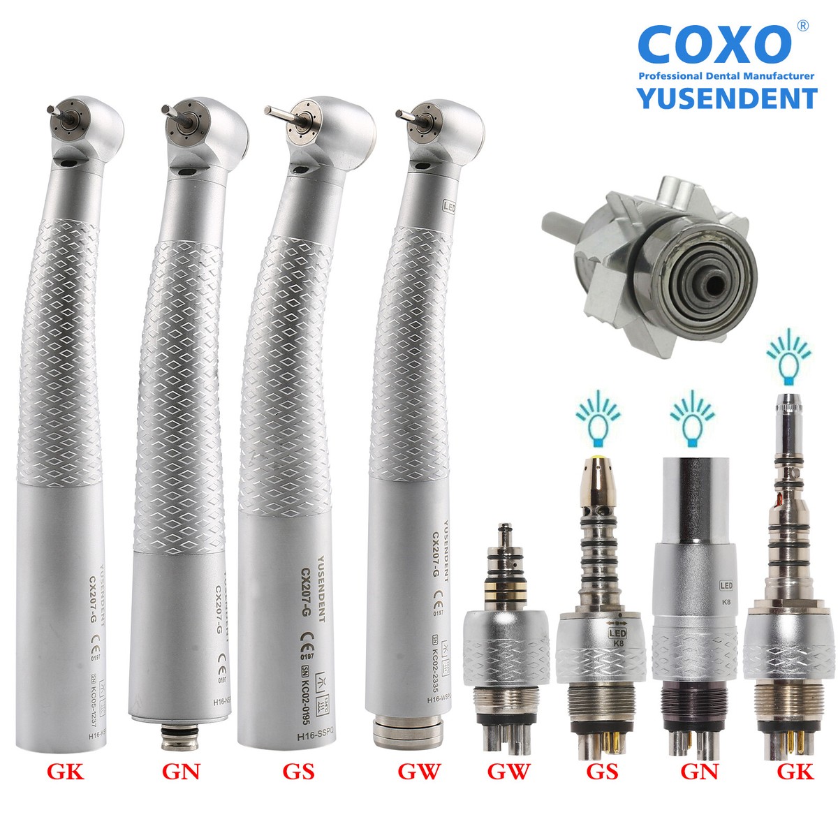 COXO Dental Fiber Optic Handpiece High Speed Turbine For Kavo NSK