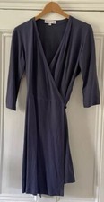 Ines de la Fressange X Uniqlo Women’s Blue 3/4-Sleeved Wrap Dress S UK 10 EU 38