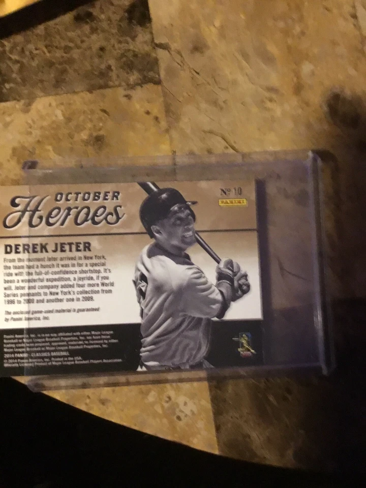 October Heroes Derek Jeter Pamimi Card No 10 - Image 2 of 2