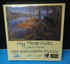 PUZZLE BEAR and Cubs 550 Piece SUNSOUT Brand New