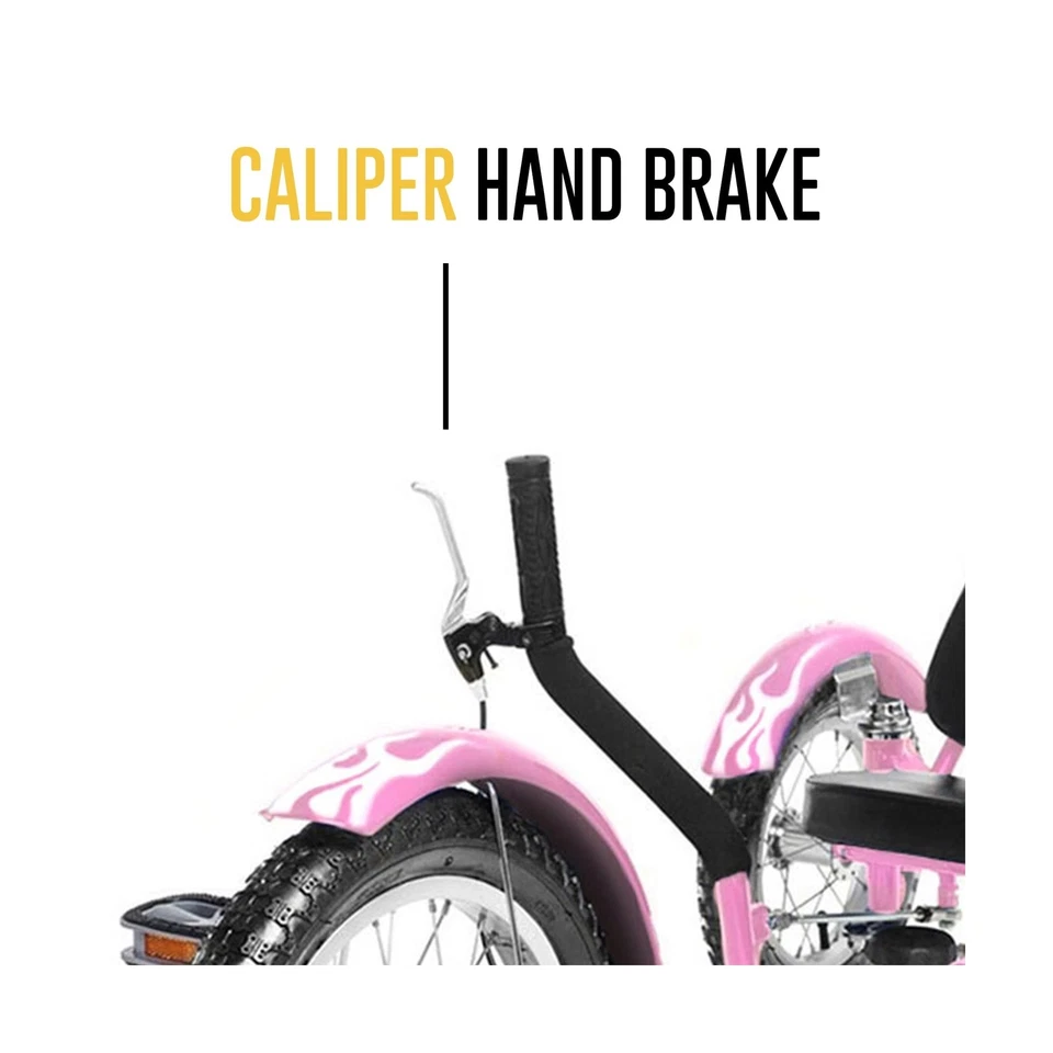 Mobo Triton Pedal Go Kart Trike. Kids 3-Wheel Bike. Youth Cruiser Tricycle Pink - Image 4 of 4