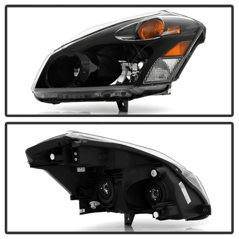 Replacement Headlamps Black For 2004-2009 Quest Van Headlights 04-09 Left+Right - Imagem 3 de 4
