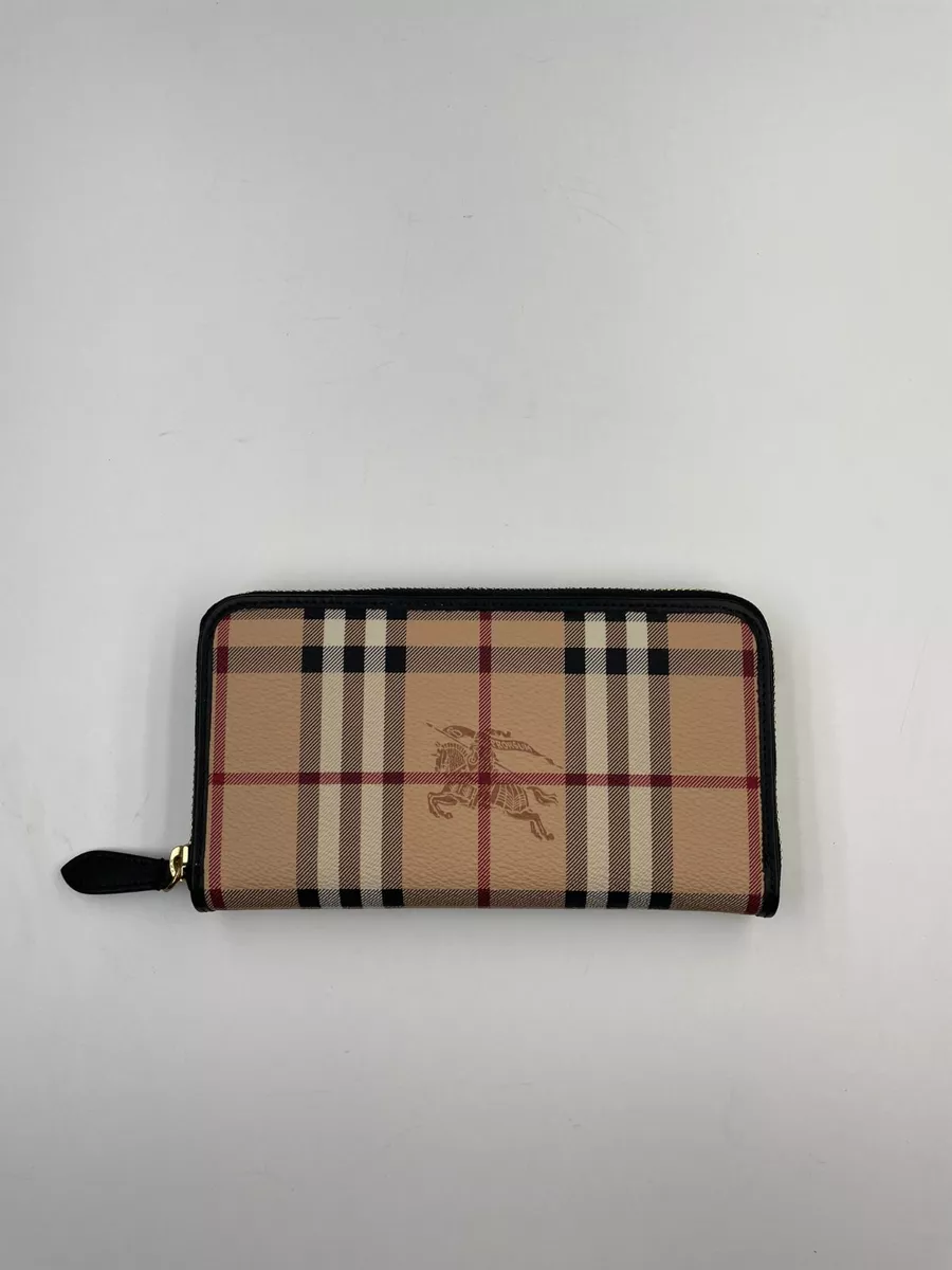 Burberry Haymarket Check Zip Around Wallet (SHF-T4rgfq) – LuxeDH