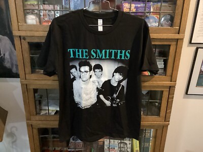 90's Morrissey 「The Smiths」 バンド T-シャツ NWOT THE SMITHS Black Morrissey Band Spell Out PLAYERYTEES T-shirt