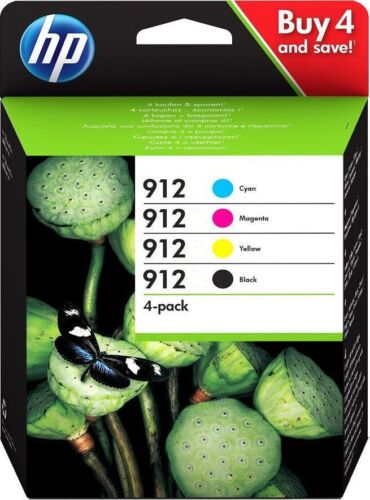 2 x HP No 912 ( 2 Sets Multi Pack BCMY ) OEM Original OfficeJet Ink Cartridges  - Picture 1 of 1