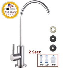 Grifo de Filtro de Agua RO para Beber Cromado de 1/4"3/8" 1/2",Fregadero de Coci