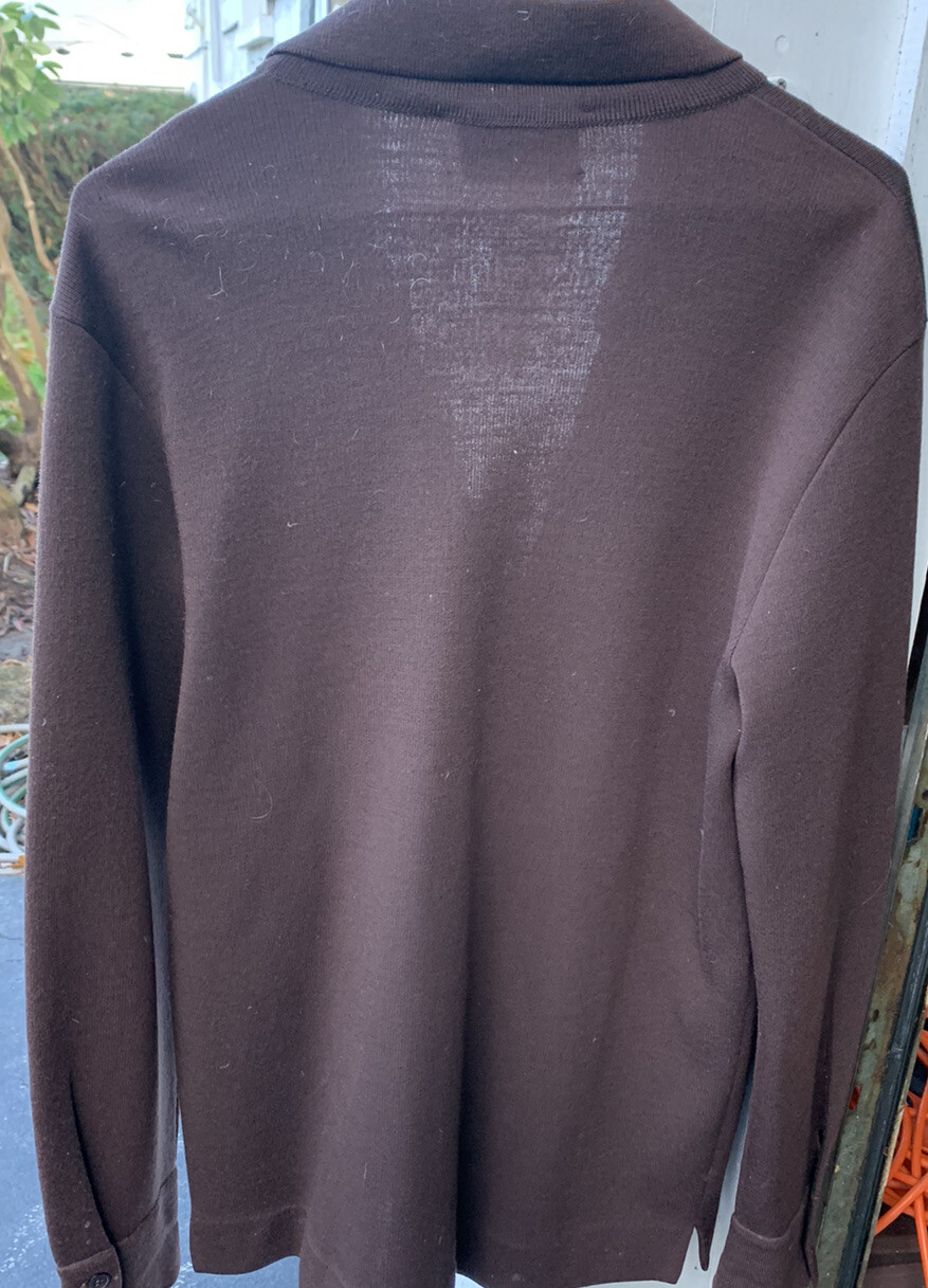 Pendleton Men’s Brown Virgin Wool 2 Button Collar… - image 4