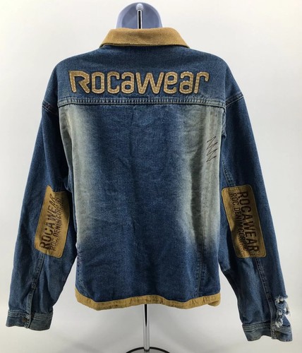 Rocawear Jean Jacket Womens XL Blue 