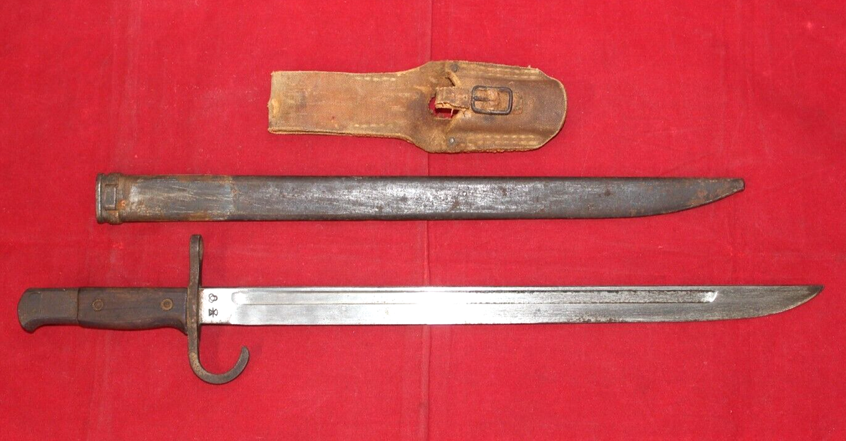 Vtg WWII Japanese Hikari Seiki Seisakusho Type 30 Bayonet w Vtg WWII Japanese Hikari Seiki Seisakusho Type 30 Bayonet w