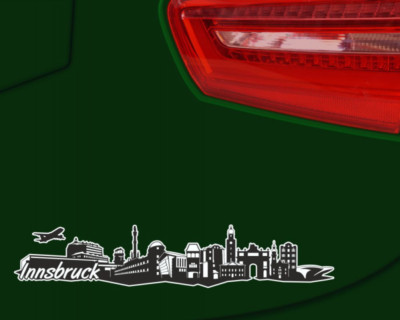 Samunshi Innsbruck Skyline Aufkleber Sticker Autoaufkleber City Gedruckt