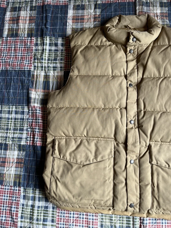 Vintage Cabela’s Waterfowl Down Tan Men’s Size 2XL Hunting Fishing Outdoor Vest - Image 3 of 4