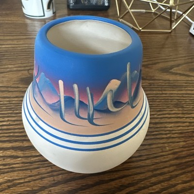 New West Pottery Vase Hand Painted Signed from Phoenix Arizona W Provenance VTG