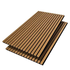 Luxdecor Acoustic Wood Slat Wall Panels for Wall 2pack Wood Slat Panels for W...