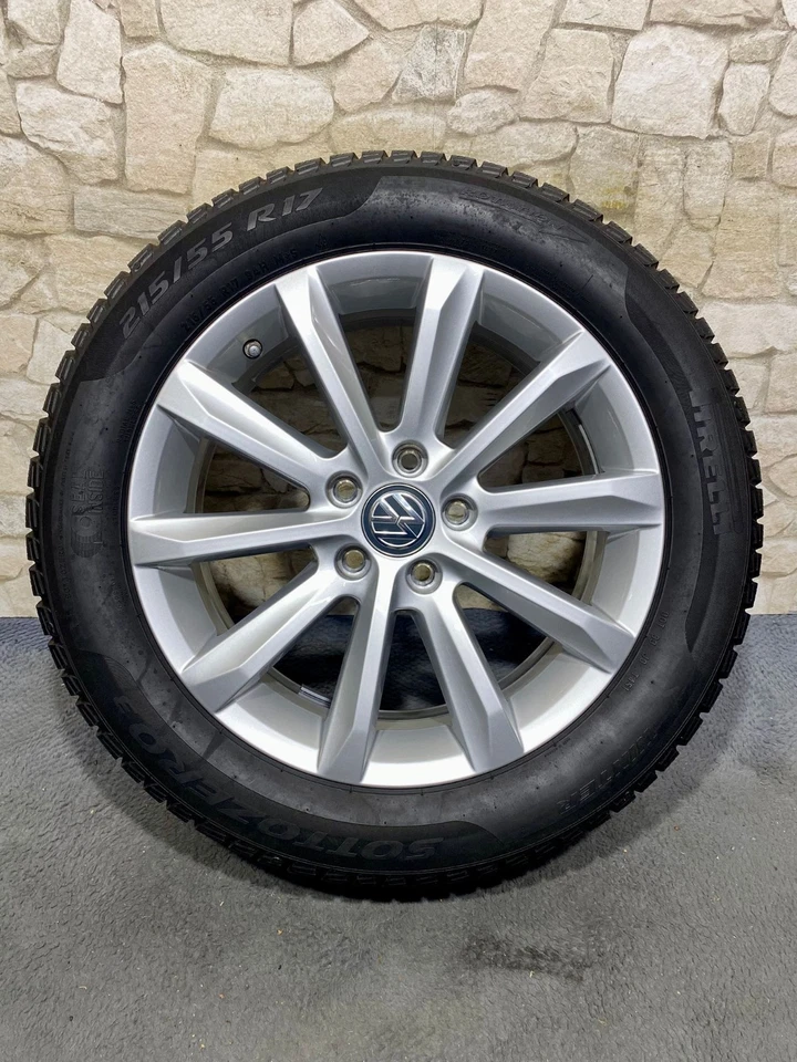Original VW Passat B8 3G Helsinki 17 Zoll Felgen Winterreifen 215/55 R17 Pirelli - Bild 2 von 4