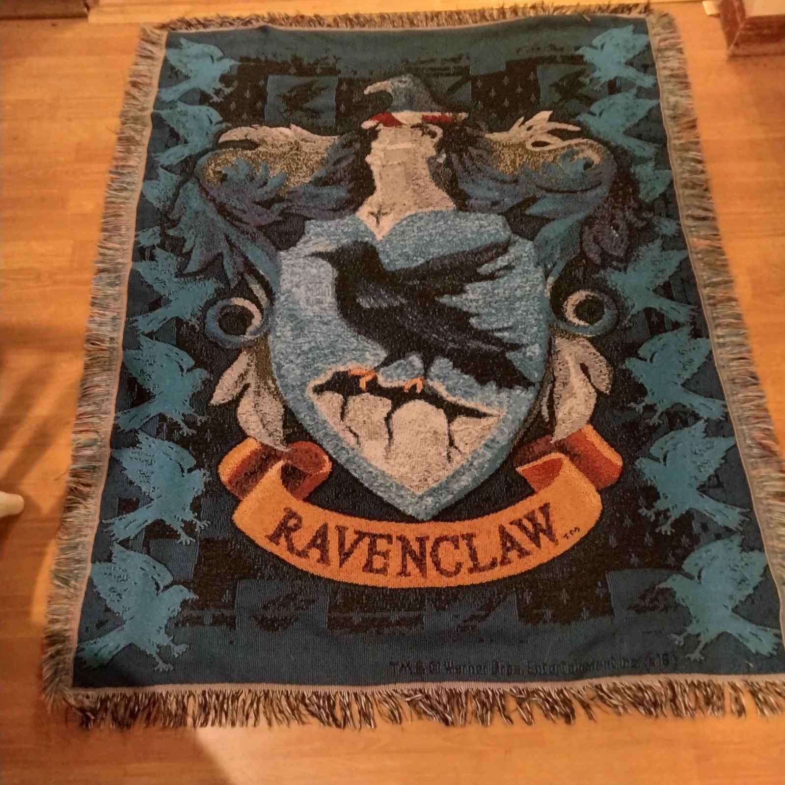 Ravenclaw Harry Potter Hogwarts Woven Tapestry Blanket 60x45" Warner Bro Studio