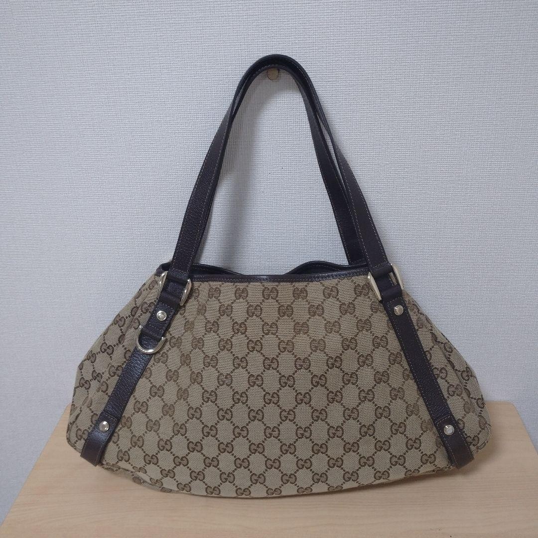 Gucci Beige Canvas Tote Bag with Storage Bag Excellent Condition thumbnail 4