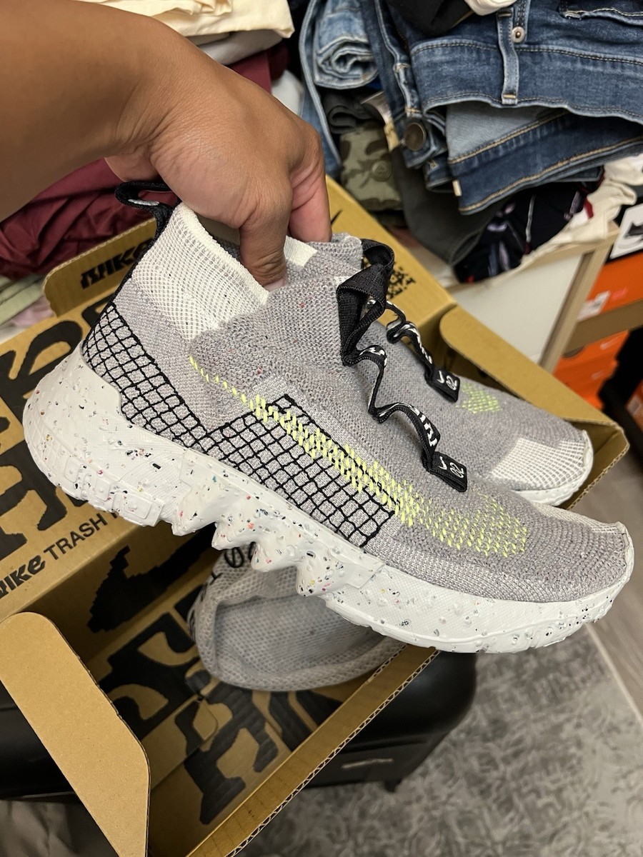 Nike Space Hippie 02 Low Knitted Men\'s 10 Sneakers Shoes Gray Volt CQ3988-002 Nike Space Hippie 02 Low Mens 10.5 Sneakers Shoes Gray Volt  main image 3