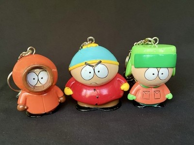 Vintage 1998 Comedy Central South Park Keychains Cartman Kenny Kyle Set Of 3