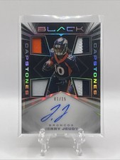 2021 Panini Black Football - Jerry Jeudy Tri-Color Patch Auto Capstones #1/15