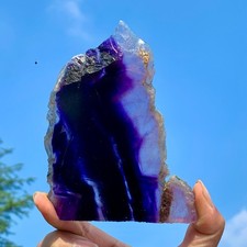 231G Natural Purple Fluorite Quartz Druzy Slice Extra Large Gemstone specimens