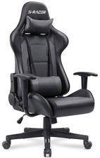 Homall S-Racer Carbon Fiber Style Gaming Chair Black PU Leather Adjustable Seat