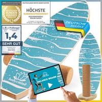 Balance Board Wackelbrett Surfboard Surfbrett Surftrainer Fitness Yoga Core Holz
