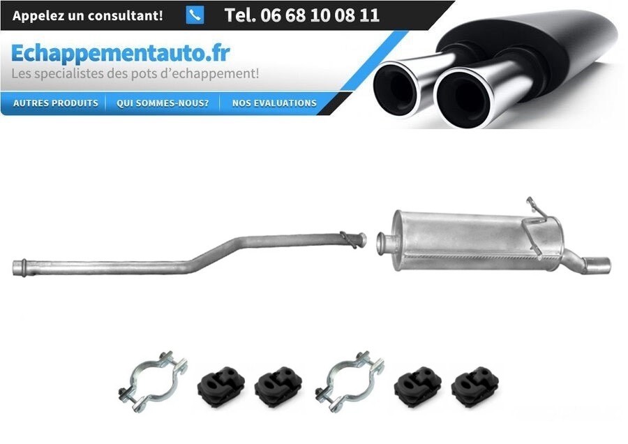 Échappement arrière Citroën Xsara Picasso 2.0 HDi avec kit de montage complet