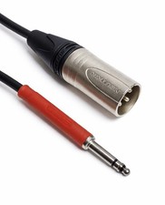 Neutrik XLR Male to 1/4” TS Mono Cable 1m (38”) Pro Audio