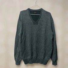 BEAMS PLUS V-Neck Knit Sweater Dark Green Japan Casual
