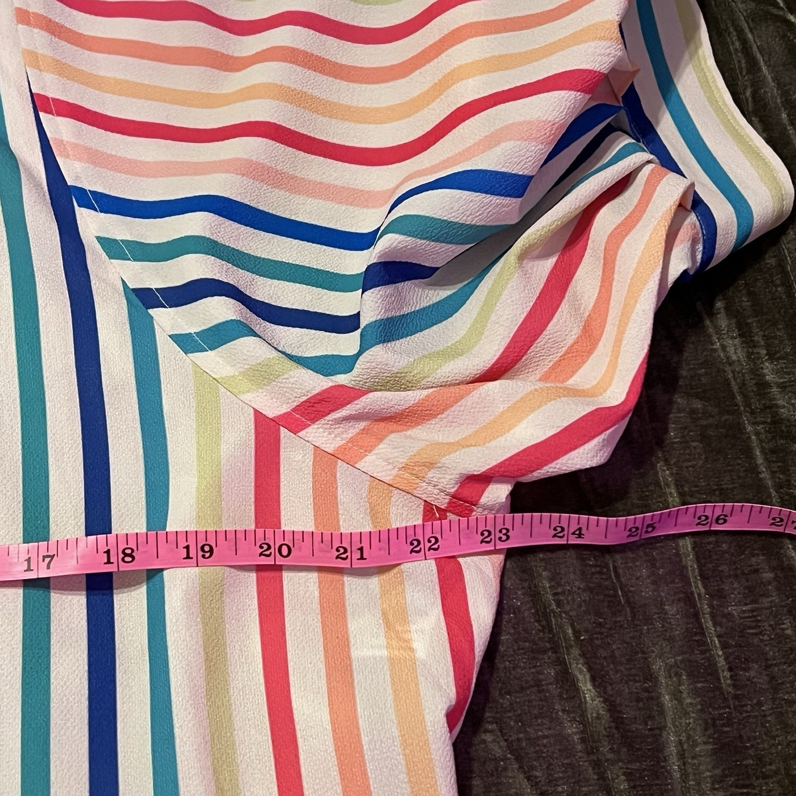 Entro Multicolor Striped Collared Button-Up 100% … - image 5