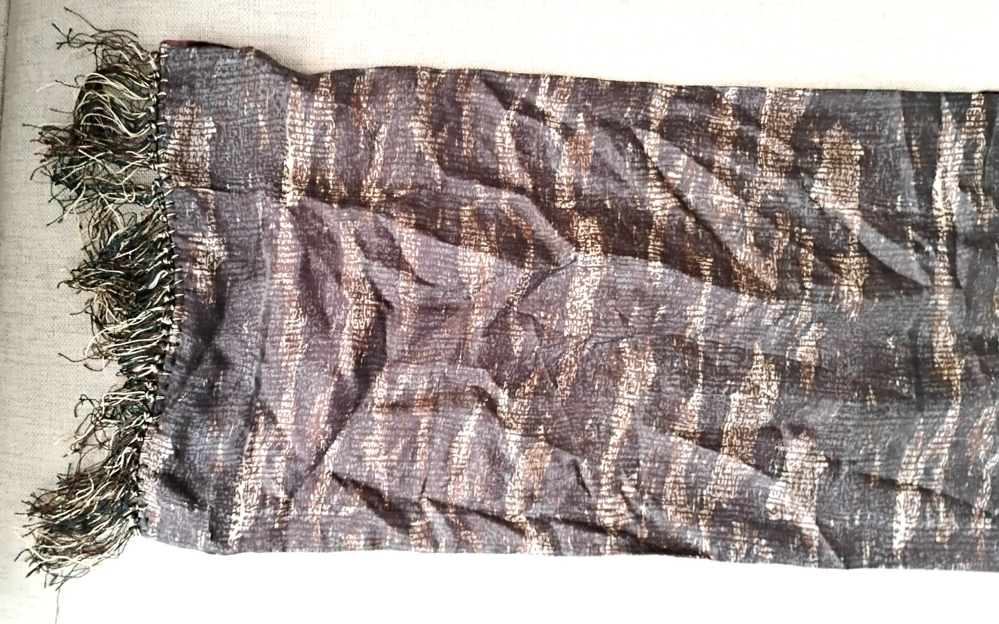 Patchwork Silk Blend Multicolor Scarf Maximalist … - image 18