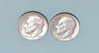 1955-P + 1955-S - Two Key Roosevelts - EF to About Uncirculated - Light Toning