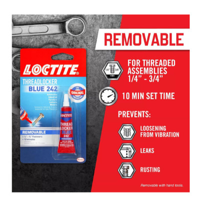 Loctite Threadlocker Blue - 242 6 ml, 1 Pack