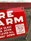 VINTAGE NOS c1940 ADT “FIRE ALARM” BURGLARY HOLDUP  ALARM BOX PORCELAIN SIGN