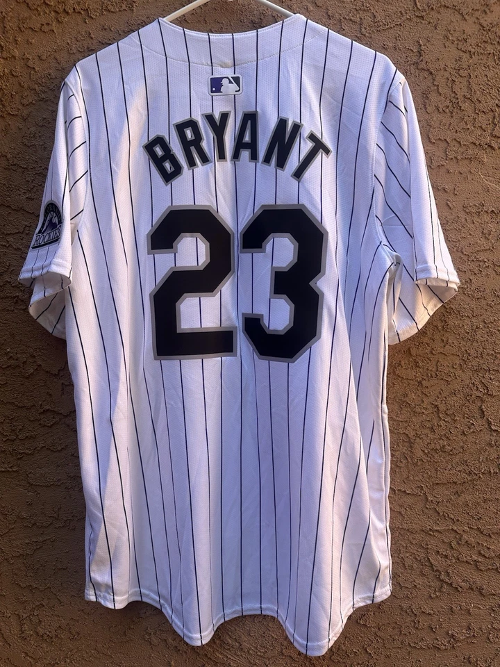 Camiseta blanca para hombre Nike Colorado Rockies Kris Bryant talla grande nueva con etiquetas Foto 2 de 3