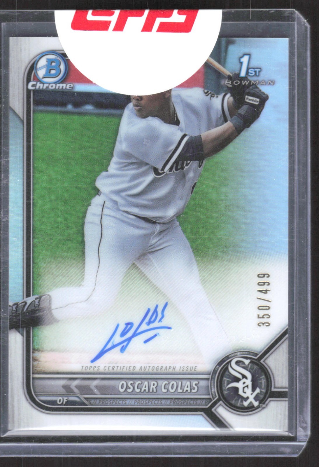 2022 1st Bowman Chrome Prospect Auto Refractor /499 Oscar Colas #CPA-OCS