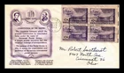 US COVER UPU 10C AIR MAIL FDC SCOTT C42 BLOCK OF 4 FULTON CACHET