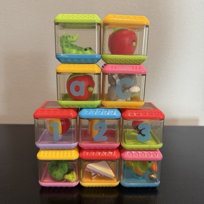 Fisher Price Peek A Boo Incrediblocks Set Of 10 Sensory Cubes Replacements