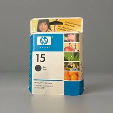 VTG HP Ink Cartridge 15 Black (Expired 2006). New in Box Never Opened